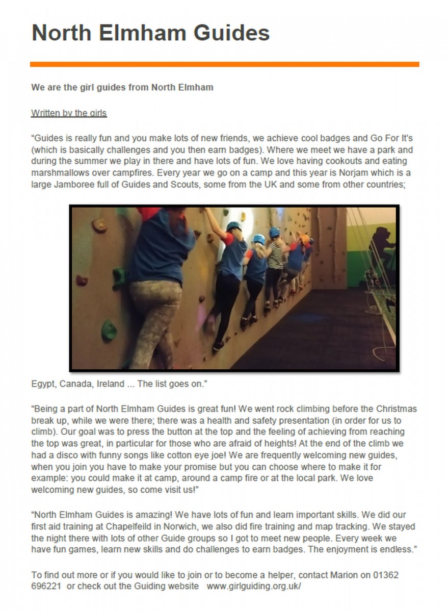 Guides on the climbing wall - one of their trips out